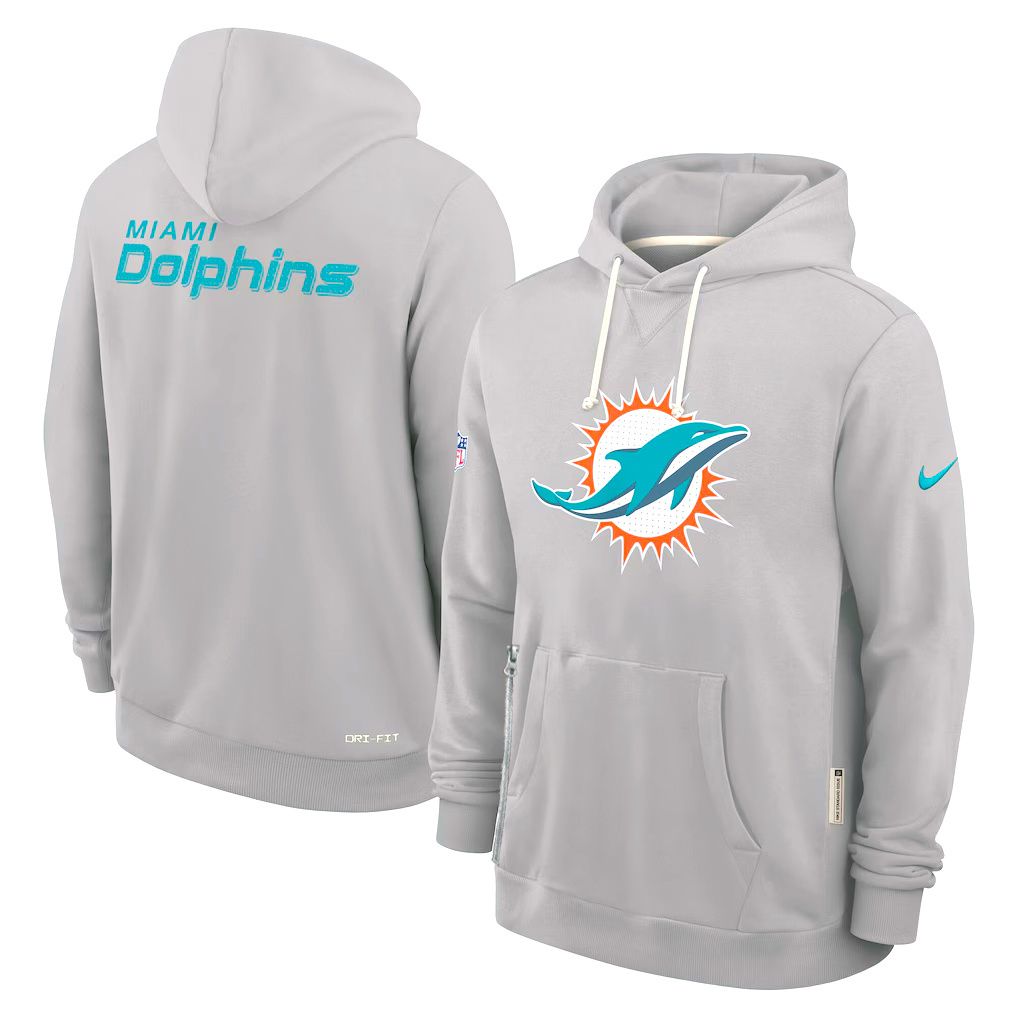 Men 2026 NFL Miami Dolphins hoodie Grey 01->philadelphia eagles->NFL Jersey